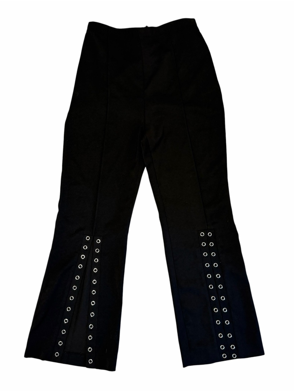 Endless Rose Black Grommet Split Hem Pants Size S